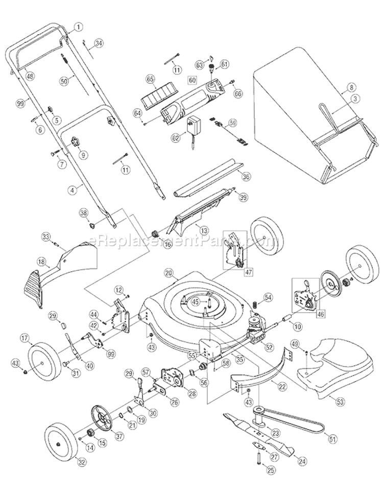 Page A Diagram and Parts List for 12AE445R001 2007 Yard Man Lawn Mower